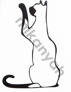 230x300 Siamese Cat Silhouette Black Decal Sticker Ebay