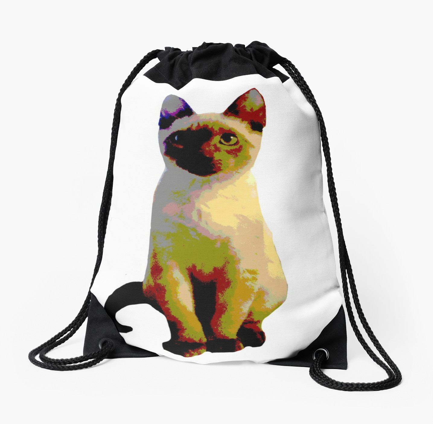 1435x1404 Siamese Kitten Drawstring Bag