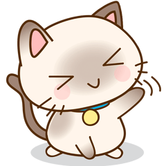 240x240 This Is An Adorable Siamese Cat Sticker Pack Your Chat In Line
