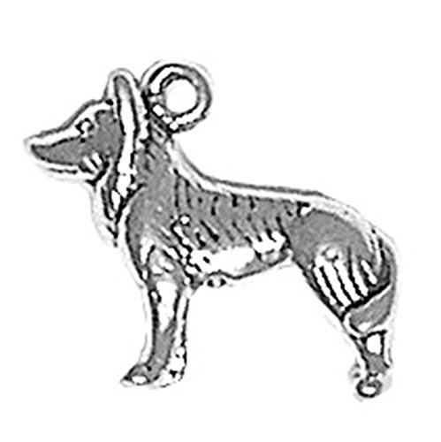 499x500 Sterling Silver Simple Classic Siberian Husky Dog