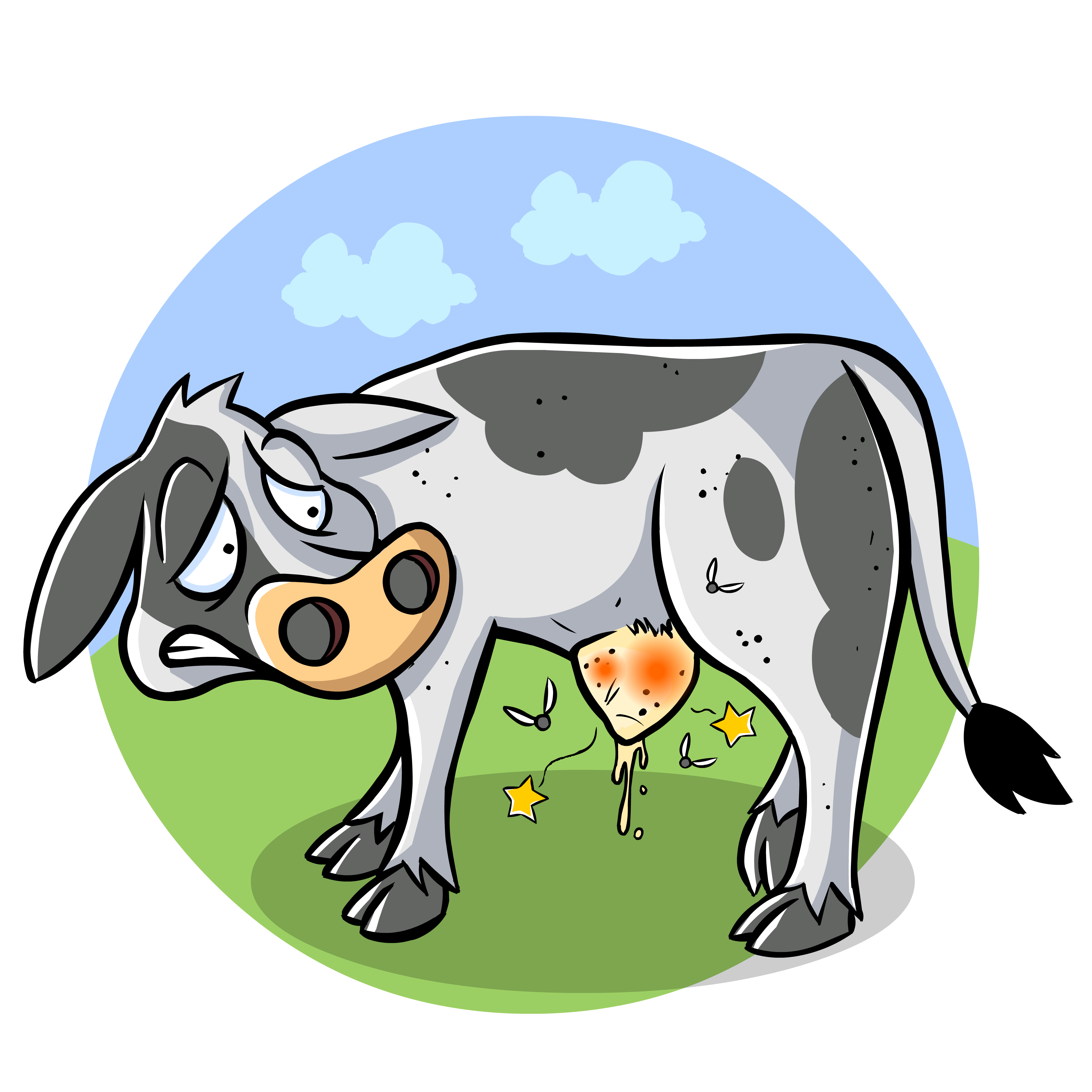 4000x4000 Drawing Of An Ill Cow Free Image