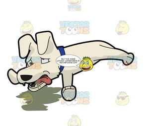 300x254 A Sick Dog Clipart Cartoons