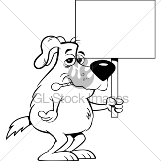325x325 Cartoon Sick Dog With A Thermometer In His Mouth Gl Stock Images