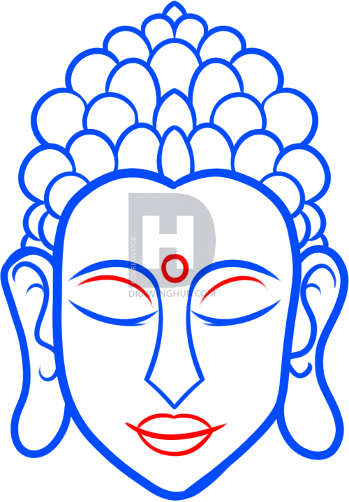 500x720 How To Draw Buddha Easy, Step