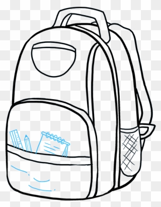 320x411 How To Draw Backpack