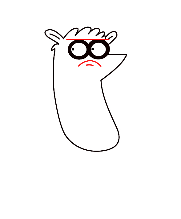 588x711 How To Draw Rigby From Regular Show
