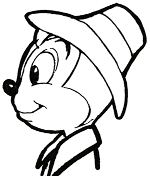 300x351 Finished Draw Cartoon Bumble Bees Head Profile View