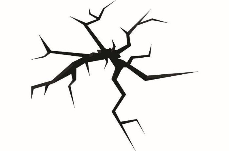 794x524 Cracked Hole Floor Wall Shatter Break Hit Smash Make Wall Etsy