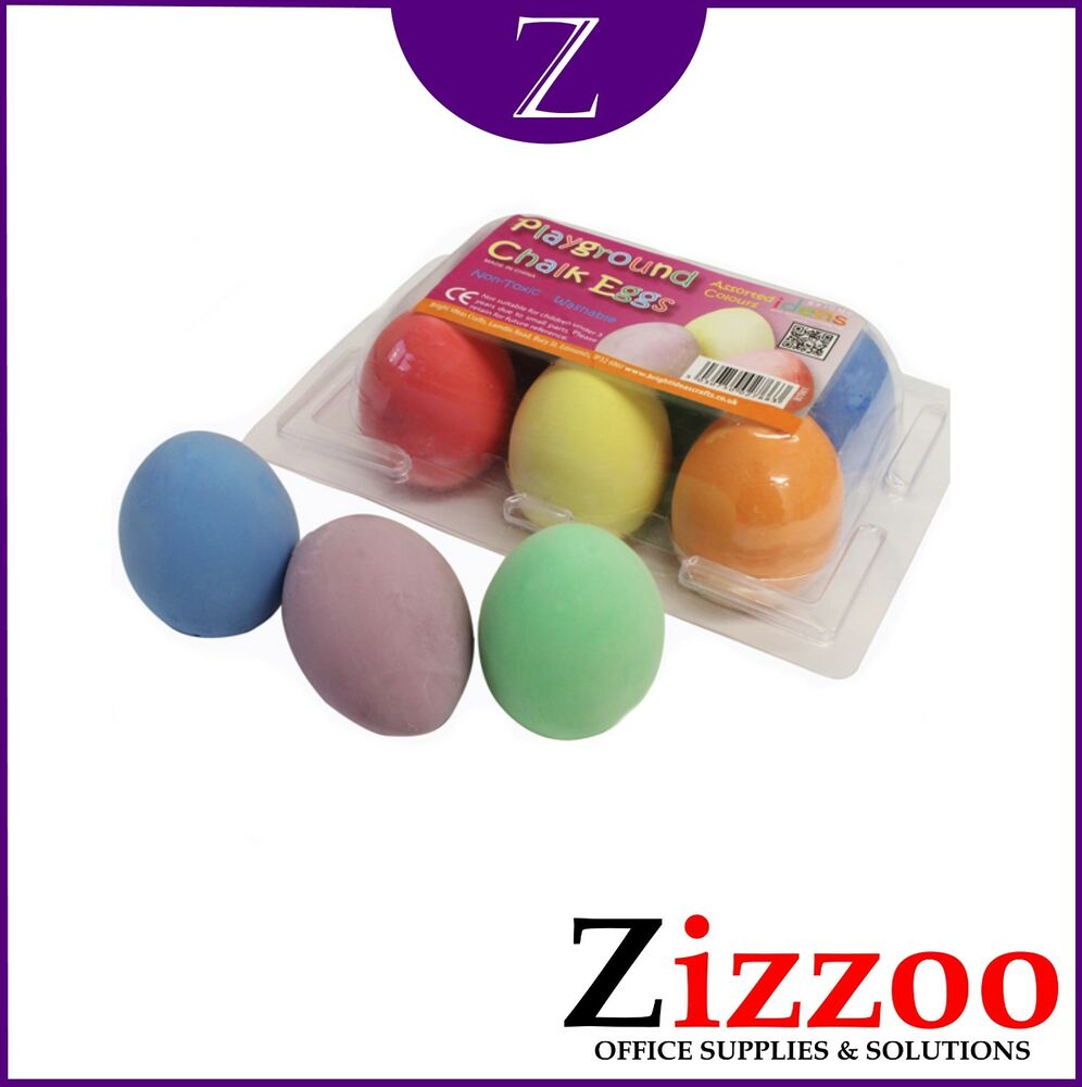 996x1000 chalk eggs for sidewalk drawing in different coloured eggs