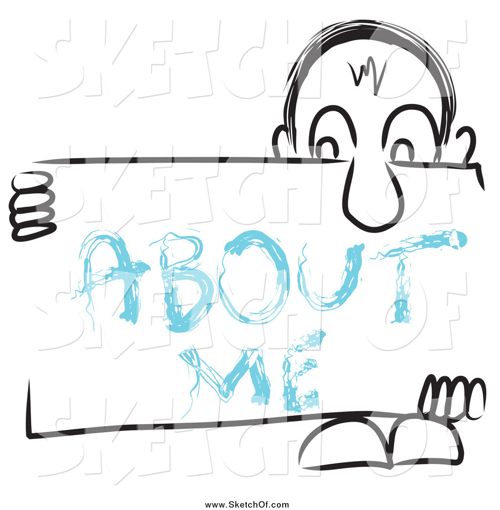 1024x1044 Drawing Of A Long Nosed Sketched Guy Holding An About Me Sign