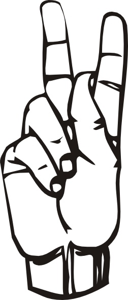 252x591 Sign Language K Clip Art Free Vector In Open Office Drawing