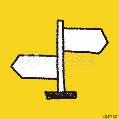 500x500 Signpost Doodle Drawing Kaufen Sie Diese Vektorgrafik Und Finden