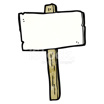 440x440 Blank Signpost Cartoon Stock Vector