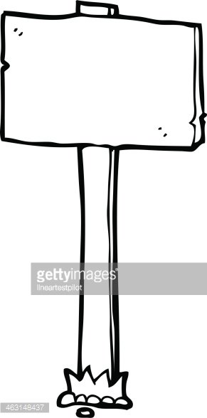 291x588 Cartoon Signpost Premium Clipart