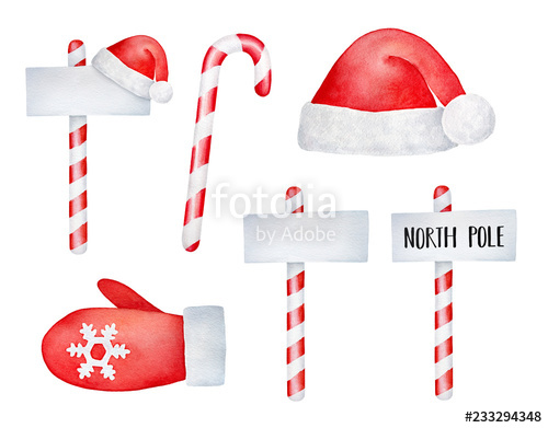 500x391 Collection Of Santa Claus Signpost And Holiday Elements Hand