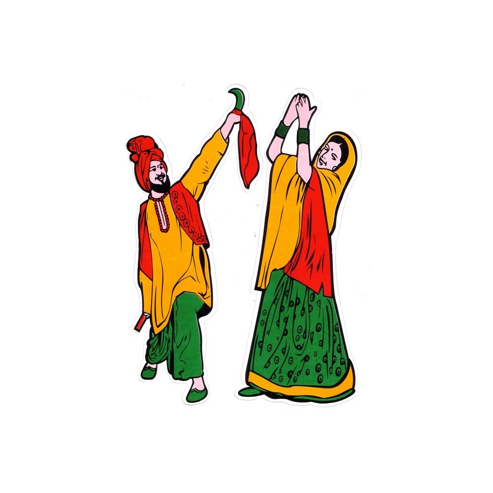 980x980 Bhangra Dance Clipart Sikh Doing Bhangra Drawing