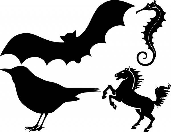 600x464 Silhouette Drawings Animals