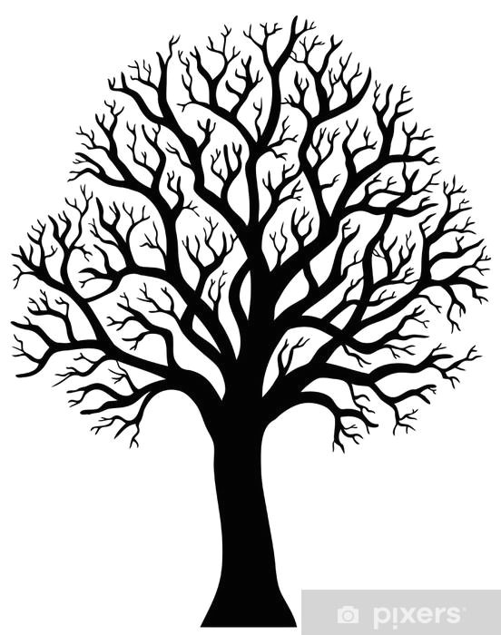 552x700 Drawing Ideas Of Trees Silhouette Of Tree Without Leaf Sticker