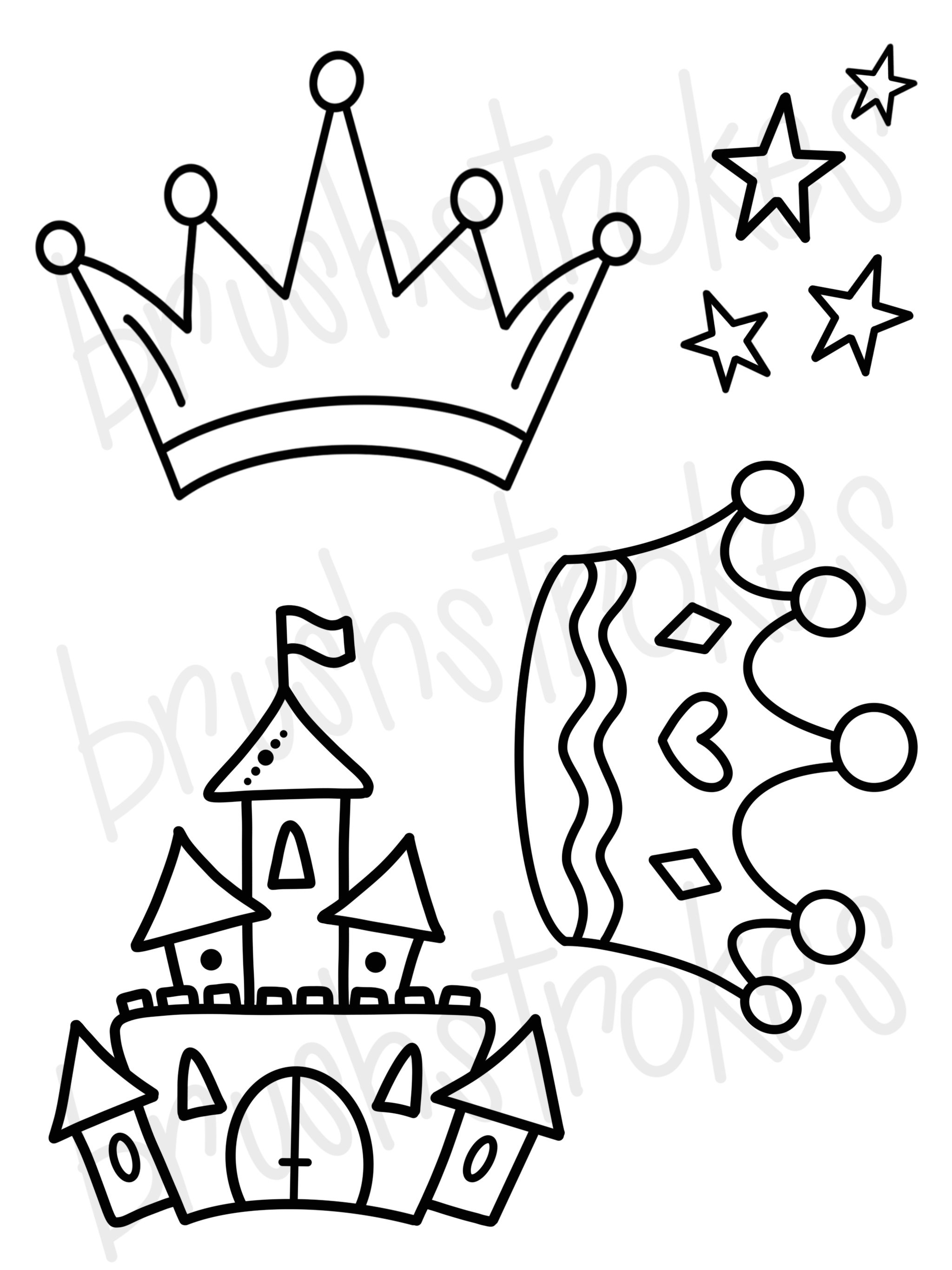 2048x2732 Princess Fairytale Coloring Book Silk Screen