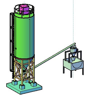 340x379 Silo In Autocad Cad Download
