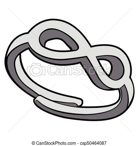 450x470 Isolated Silver Ring On A White Background, Vector Vector