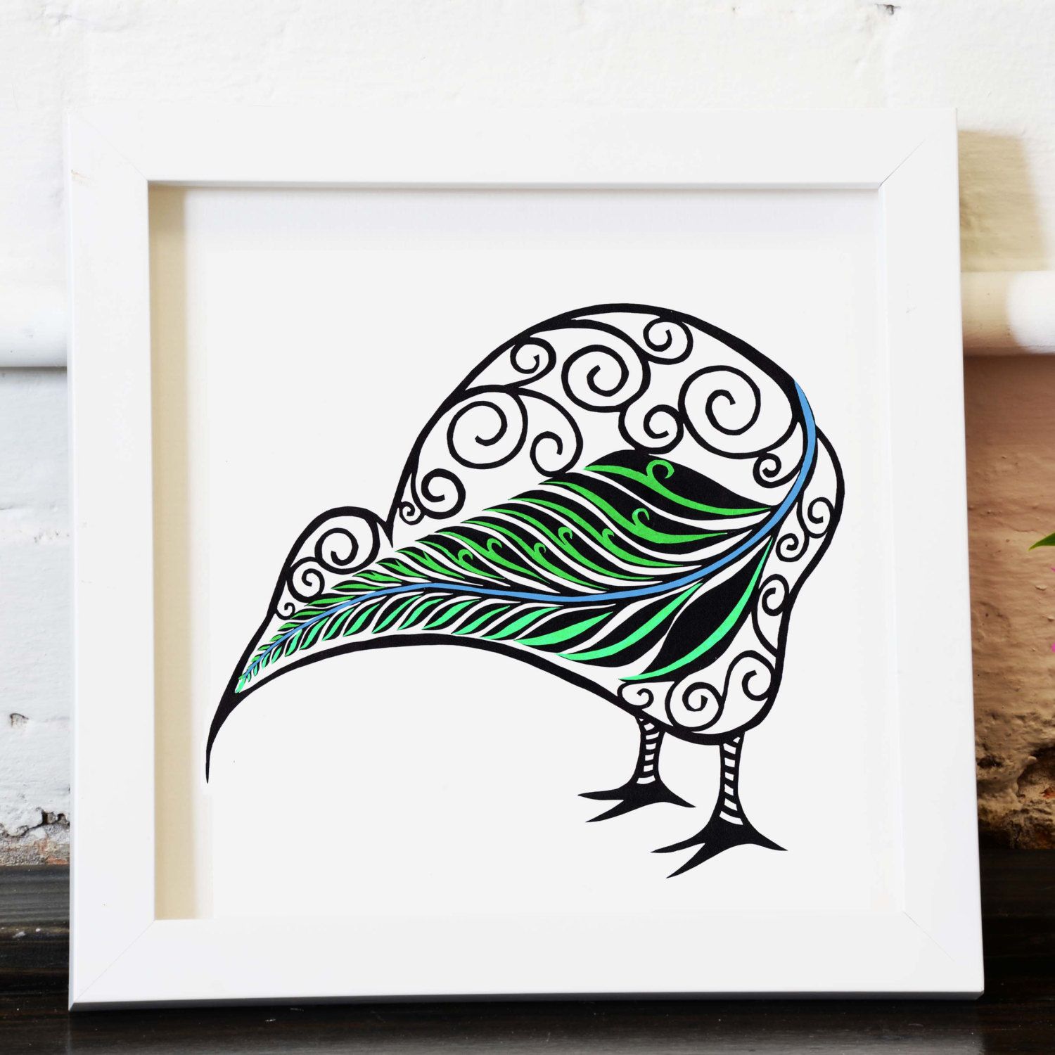 1500x1500 Archival Print Kiwi Bird