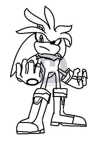 348x459 How To Draw Silver The Hedgehog, Step
