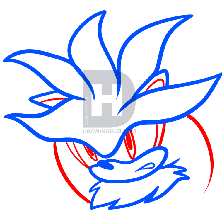758x720 How To Draw Silver The Hedgehog Easy, Step