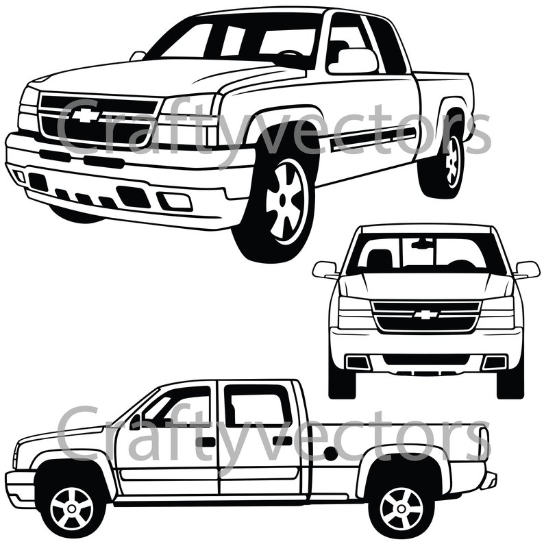 794x794 Chevrolet Silverado Vector Etsy