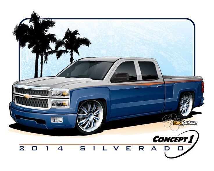 736x588 Drawing Chevrolet Silverado