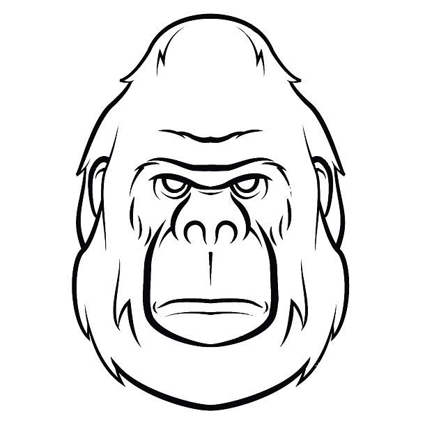 610x610 Tattoo Designs First Simple Gorilla Face Inspiration Monkey