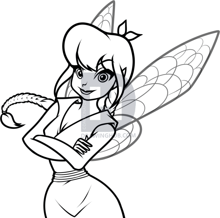 726x720 How To Draw Fawn From Disney Pixies, Step