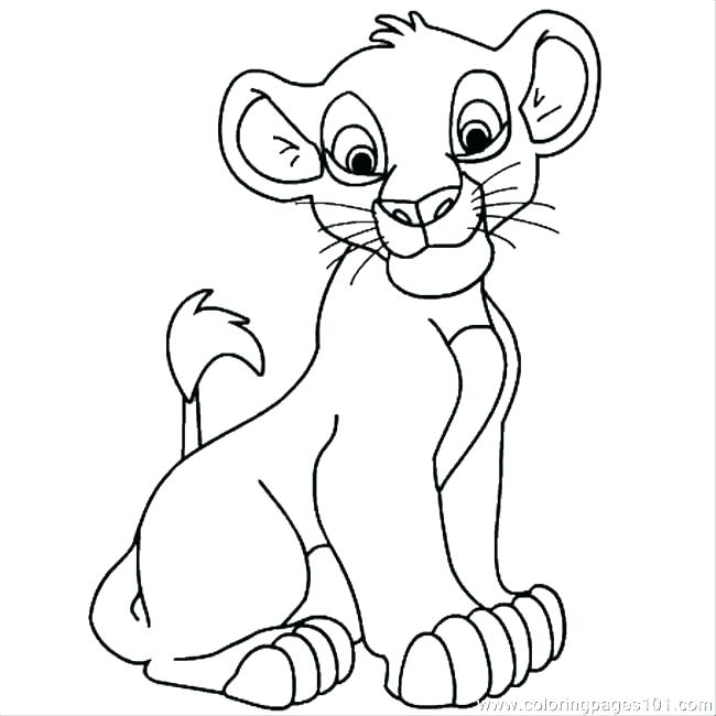 650x650 Lion King Simba Coloring Pages The Baby Drawing Auchmar