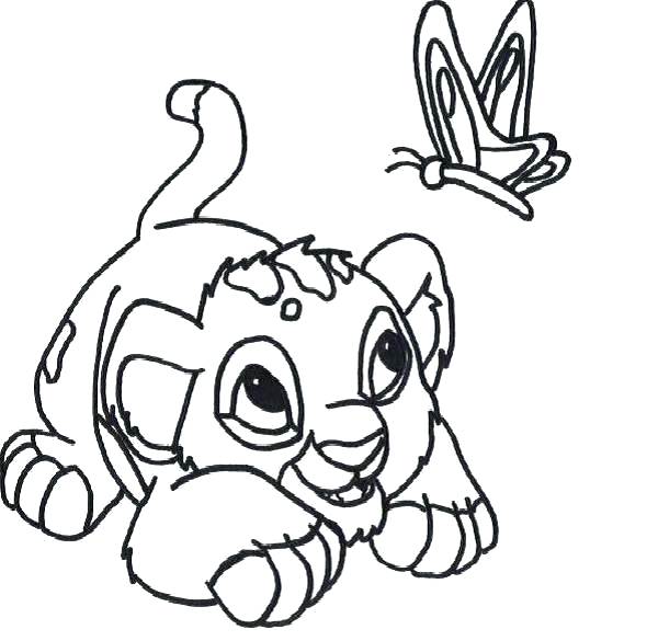 600x585 Simba And Nala Coloring Pages