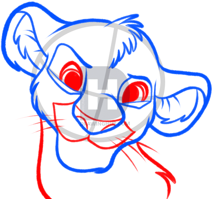 703x657 How To Draw Simba Easy, Step