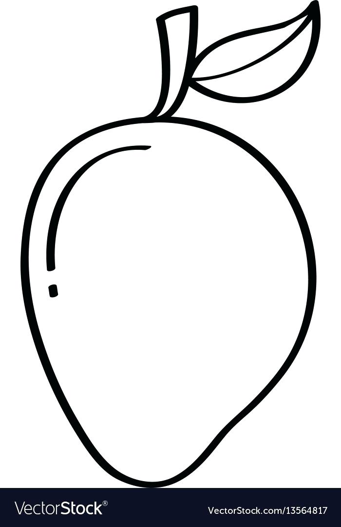 700x1080 How To Draw Mango Fruit Mango Black And White Panda Free Images