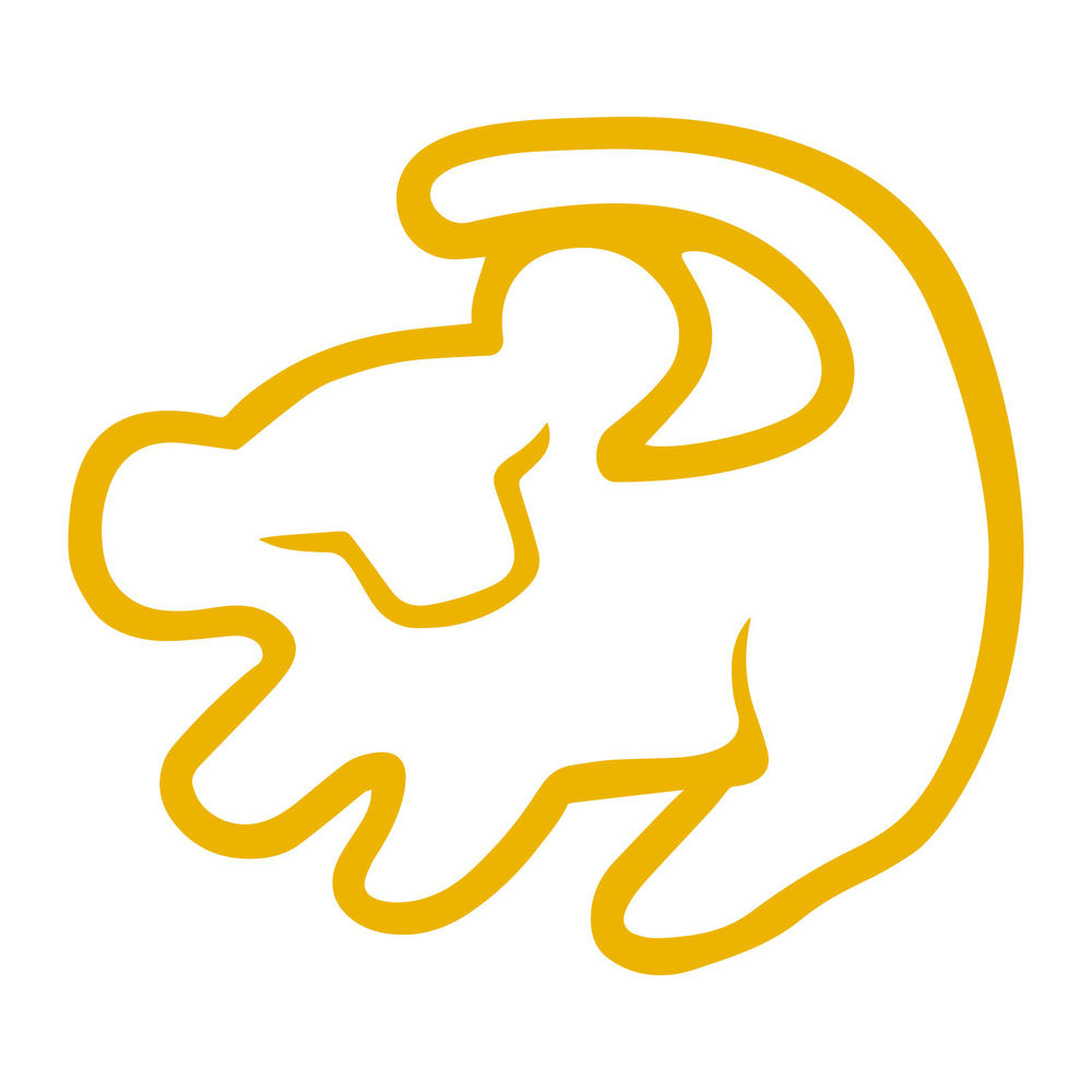 1000x1000 Lion King Simba Symbol Disney Decal Sticker Car Window Laptop