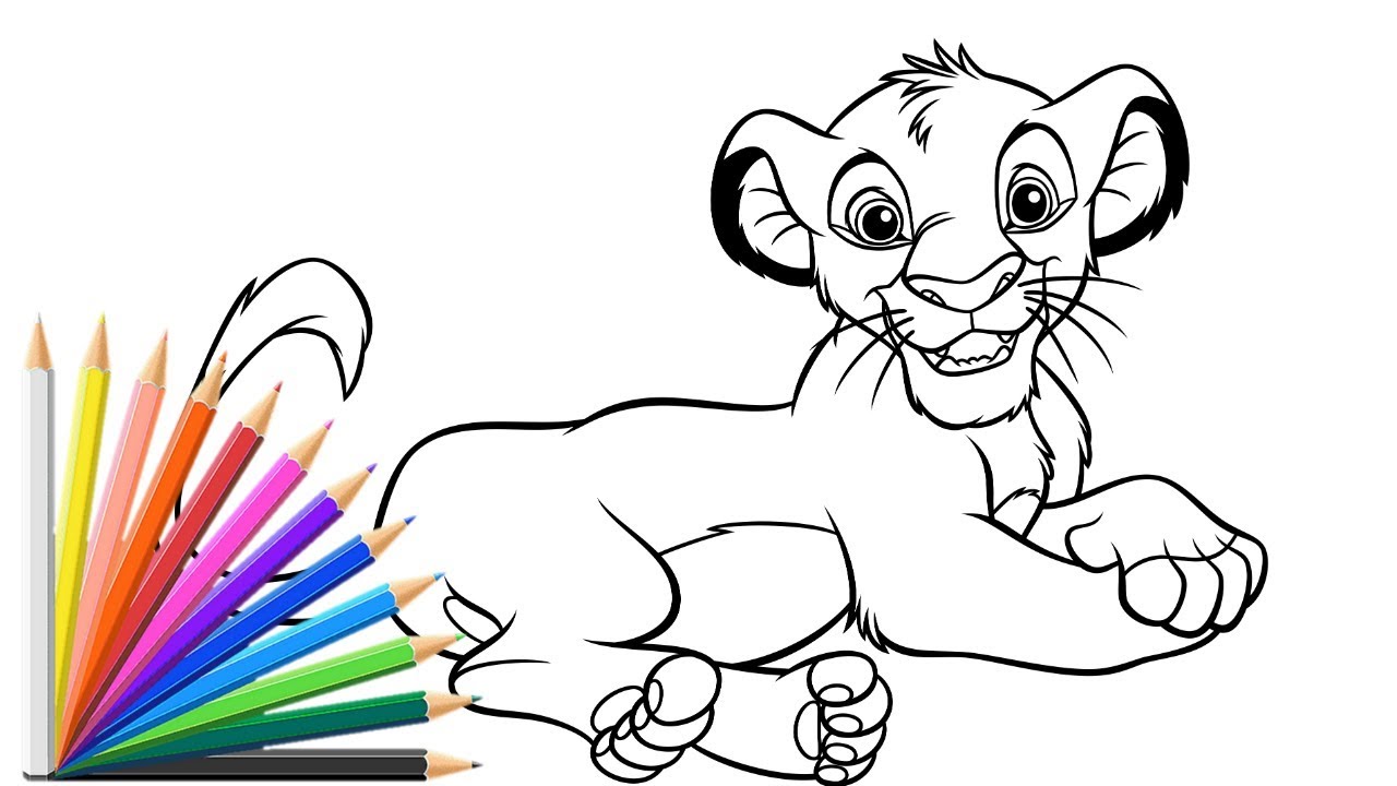 1280x720 Coloring From The Cartoon The Lion King