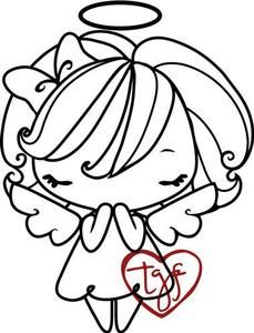 229x300 the greeting farm anya angel cling rubber stamp sugar cookie