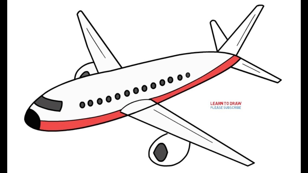 1280x720 How To Draw An Airplane Step