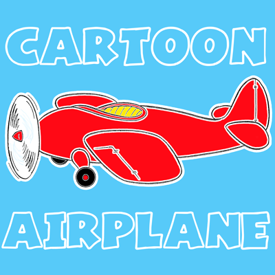 400x400 How To Draw A Cartoon Airplane With Easy Step