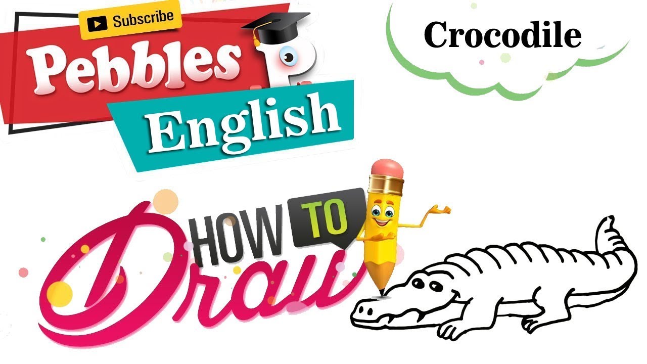 1280x720 How To Draw A Crocodile In English Easy Simple Drawing
