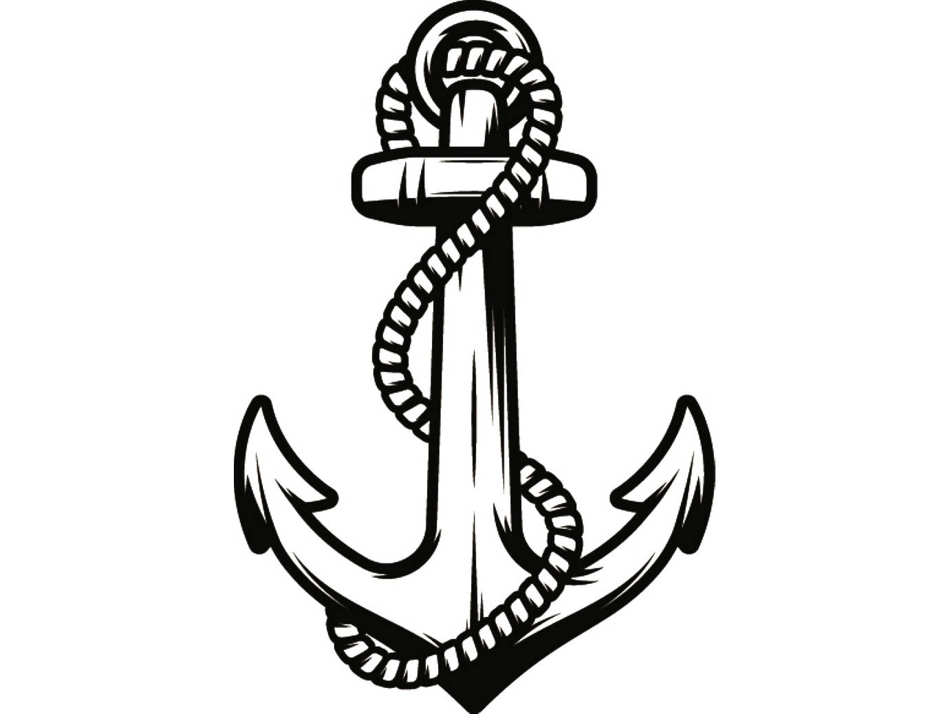 1381x1038 Collection Of 'boat Anchor Drawing' Download More Than Images