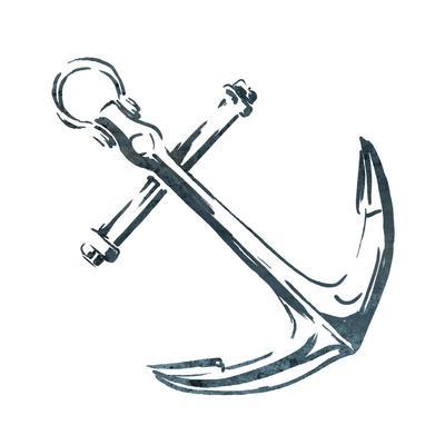 400x400 Simple Sketched Anchor Art Print