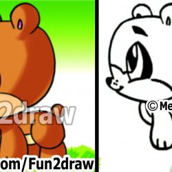 250x250 Easy Cute Animal In Pencil Cell Drawing And Label Cartoon Little