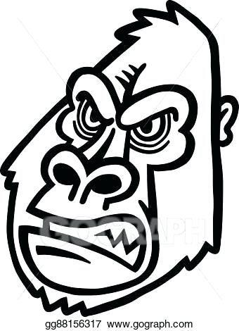 340x470 ape drawing gorilla ape monkey face easy simple apple drawing