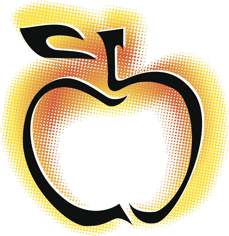 876x900 Apple Icon, Simple Stylized Drawing