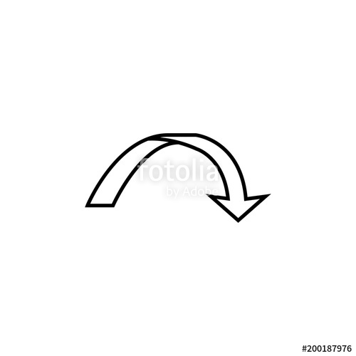 500x500 arrow arc icon element of simple icon for websites, web design