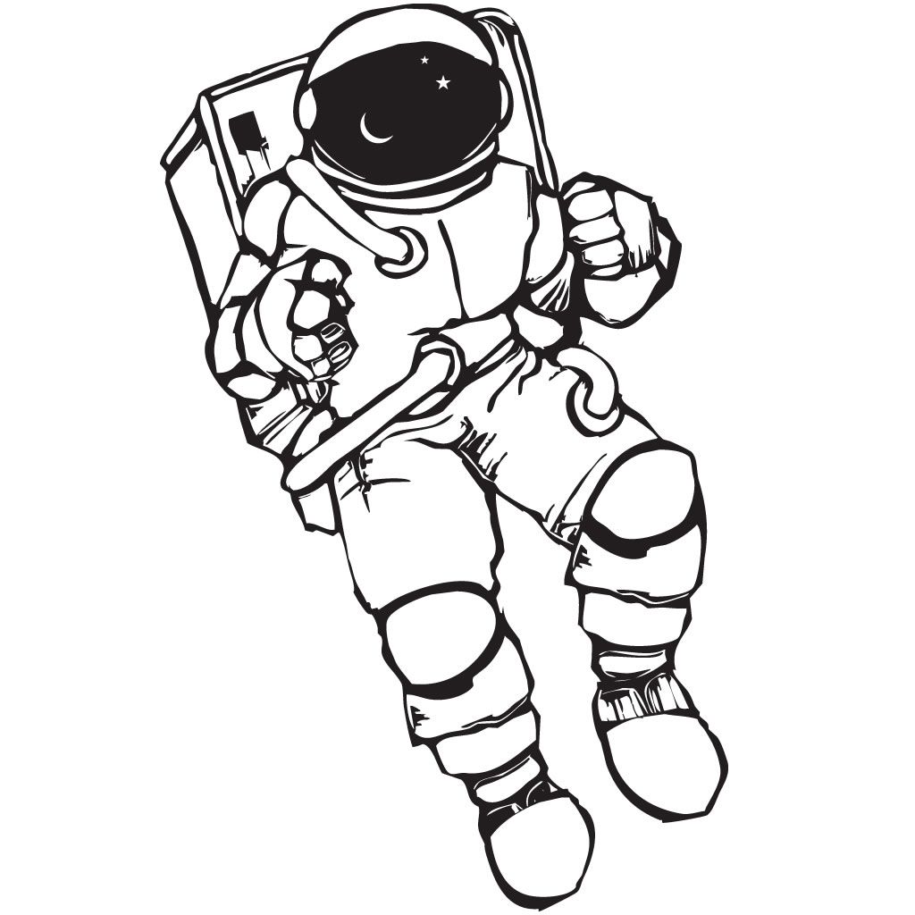 Simple Astronaut Drawing