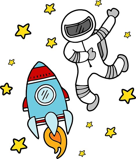 470x550 Astronaut And Rocket In Space Full Of Stars